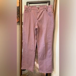 Lee, Straight Leg at Waist, Mauve, Jeans, size 12